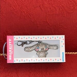 Sanrio Glittering Silver Cinnamoroll Keychain/Bag Charm, NWT/In Box